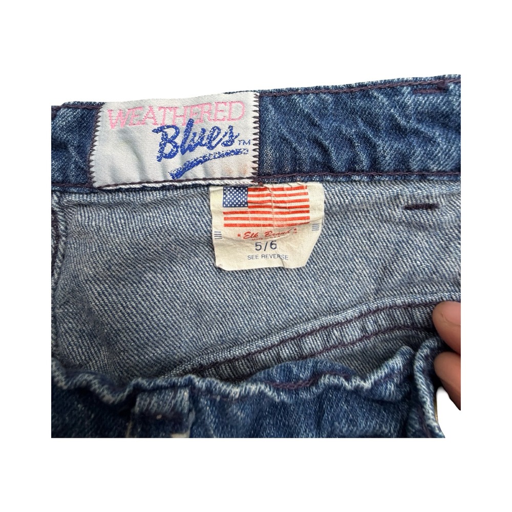 Weathered Blues Denim Skirt Womens 6 24x32 Blue Button Front Midi Cotton USA - Picture 3 of 12